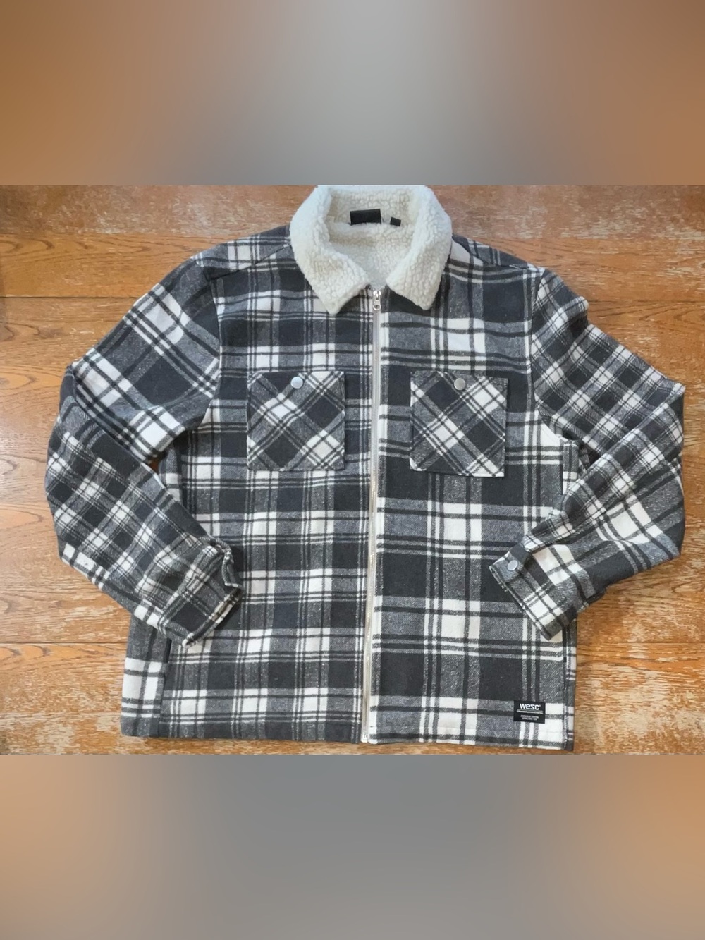 Wesc Unisex Liam Plaid Full-Zip Shirt Jacket Size Men's/Women's -XXL/XXXL